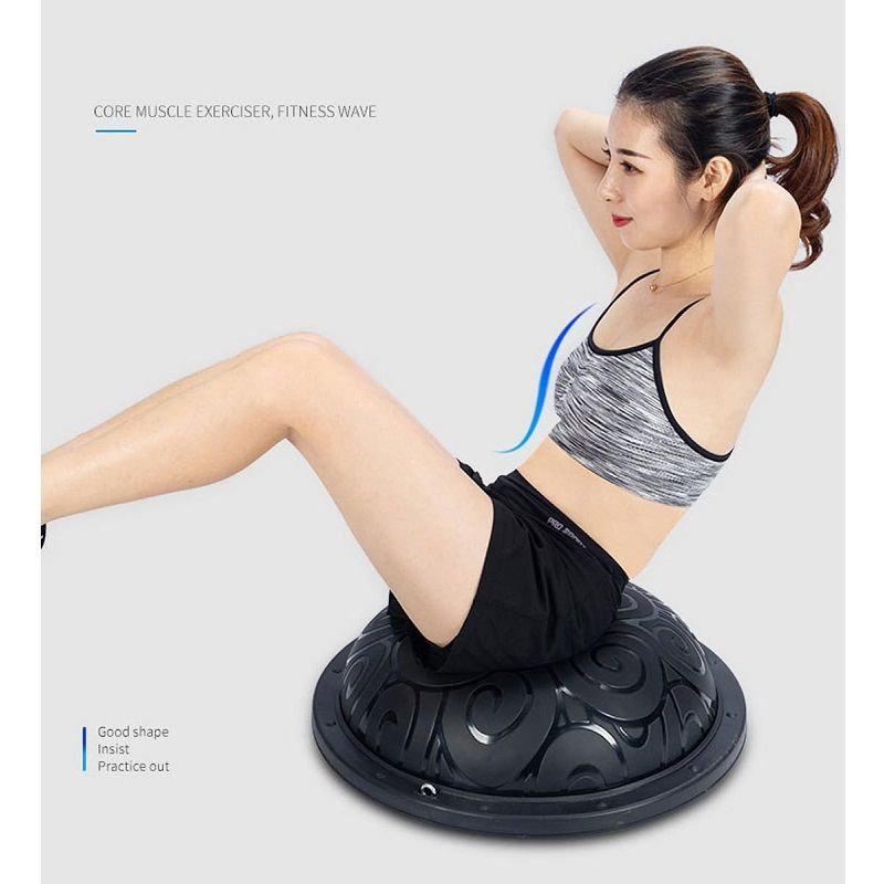 Whipr egyensúly labda, expanderrel és pumpával, 46cm, 130kg - fekete Whipr egyensúly labda, expanderrel és pumpával, 46cm, 130kg - fekete