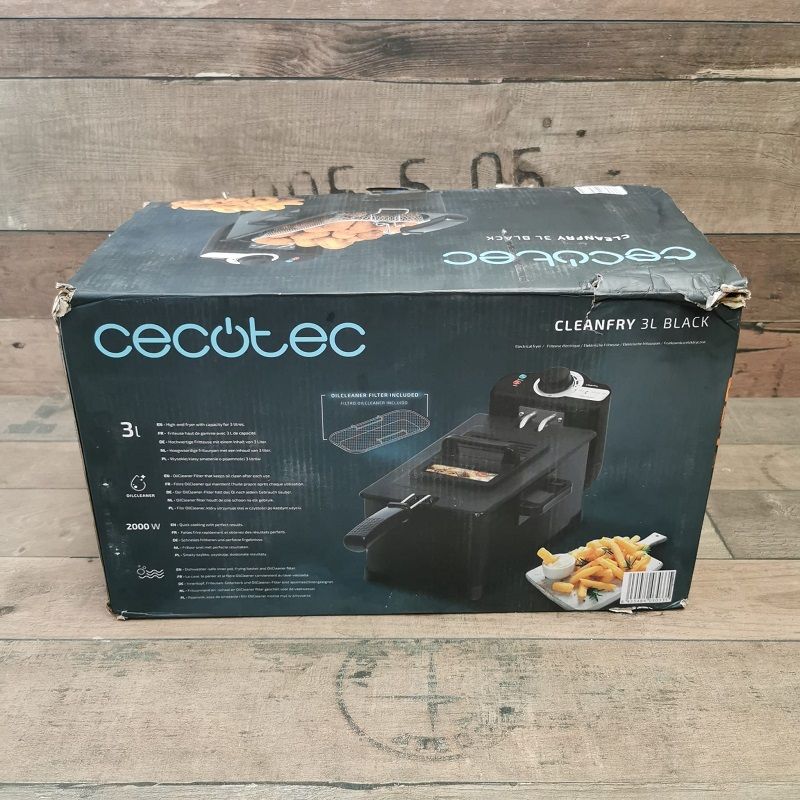 Cecotec CleanFry olajsütő, 3lit, 2000W - fekete (03033) Cecotec CleanFry olajsütő, 3lit, 2000W - fekete (03033)