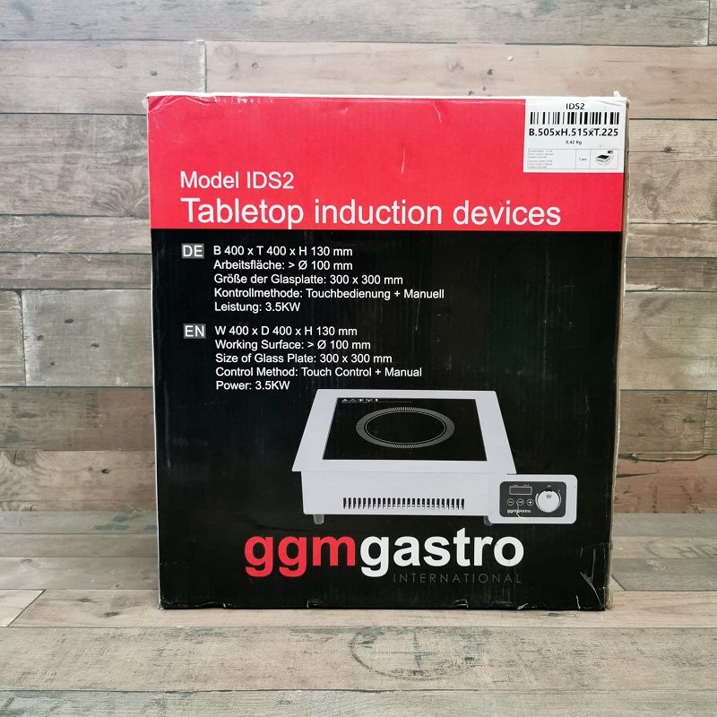 GGM Gastro IDS2 indukciós főzőlap, külön vezérlővel, 3500W, 400x400x125mm GGM Gastro IDS2 indukciós főzőlap, külön vezérlővel, 3500W, 400x400x125mm