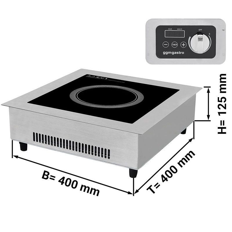 GGM Gastro IDS2 indukciós főzőlap, külön vezérlővel, 3500W, 400x400x125mm GGM Gastro IDS2 indukciós főzőlap, külön vezérlővel, 3500W, 400x400x125mm