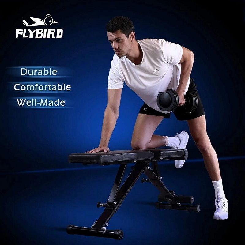FLYBIRD FB-17YLD02 multifunkciós fekvenyomó pad, összecsukható szerkezettel, 360kg - fekete FLYBIRD FB-17YLD02 multifunkciós fekvenyomó pad, összecsukható szerkezettel, 360kg - fekete