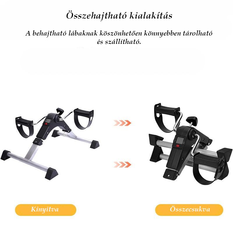 Only Home MiniBike összecsukható szobakerékpár, lcd kijelzővel - szürke (H002)