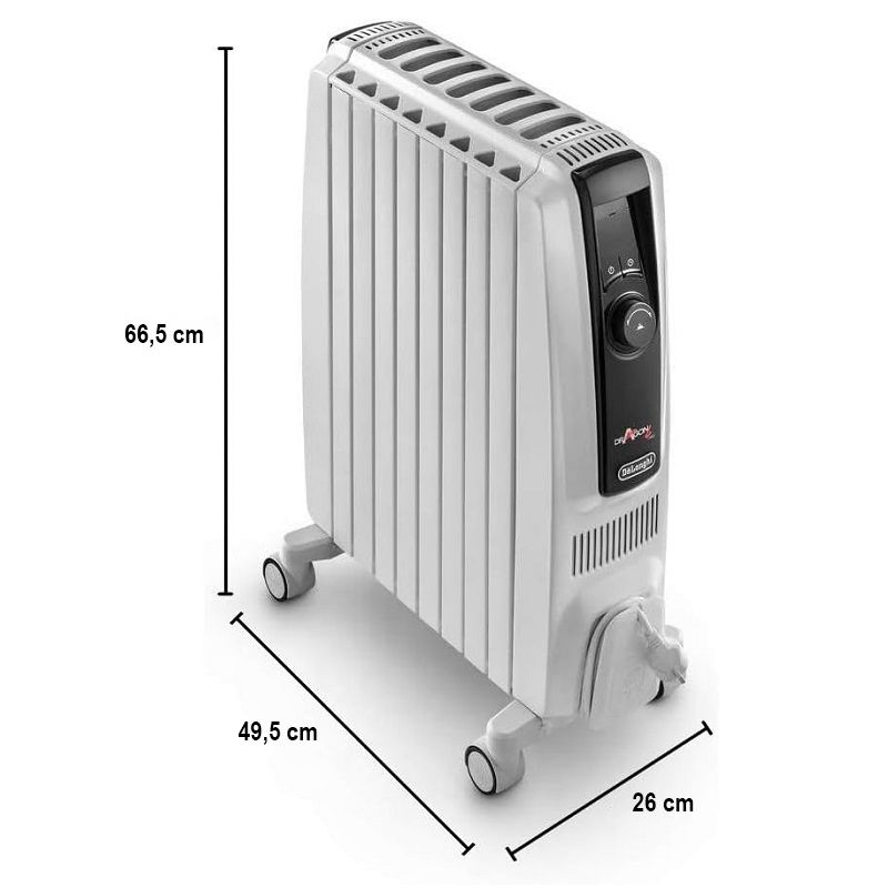 DeLonghi Dragon 4 Pro olajradiátor, led kijelzővel, 2500W - fehér (TRDX40820E) - minimális esztétikai hibákkal DeLonghi Dragon 4 Pro olajradiátor, led kijelzővel, 2500W - fehér (TRDX40820E) - minimális esztétikai hibákkal