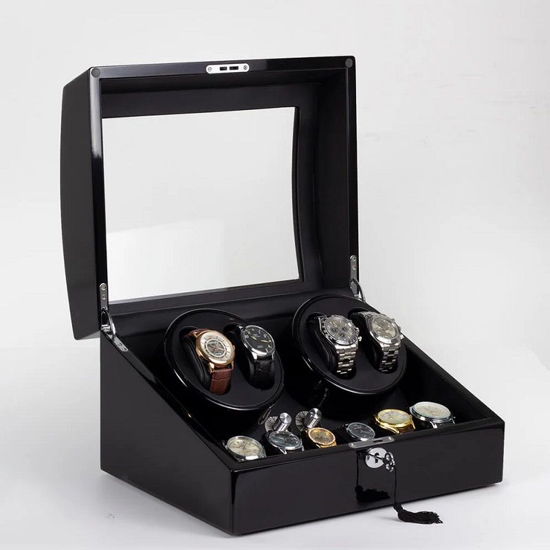 Dukwin óratartó doboz, automata óraforgatóval, 10db karórához - fekete (R2461B) Dukwin óratartó doboz, automata óraforgatóval, 10db karórához - fekete (R2461B)