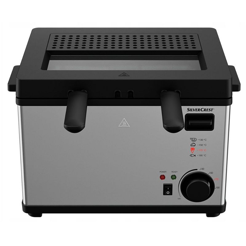 SilverCrest RVS olajsütő, 4lit, 190°C, 2000W - rozsdamentes acél (341841) - min. esztétikai hibával SilverCrest RVS olajsütő, 4lit, 190°C, 2000W - rozsdamentes acél (341841) - min. esztétikai hibával