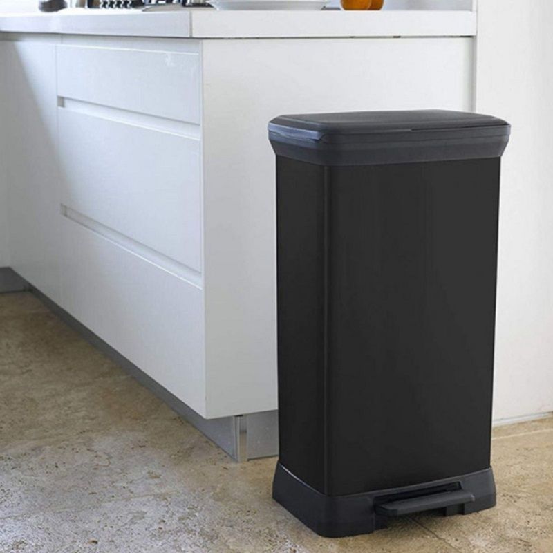 CURVER Deco Bin 187178 pedálos fémhatású szemetes 50lit - fekete (02162-929) CURVER Deco Bin 187178 pedálos fémhatású szemetes 50lit - fekete (02162-929)