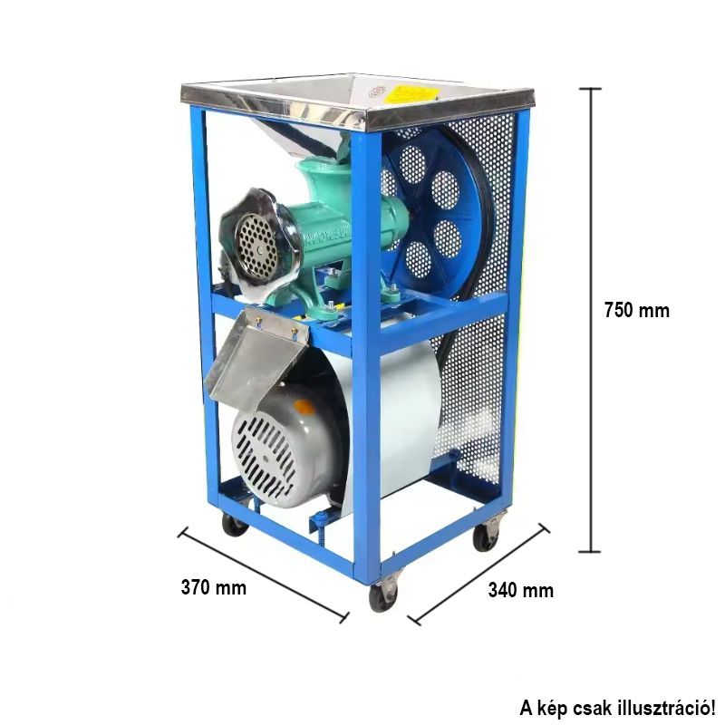 Ipari állványos húsdaráló, kerekekkel, 150kg/óra, 2200W, 220V Ipari állványos húsdaráló, kerekekkel, 150kg/óra, 2200W, 220V