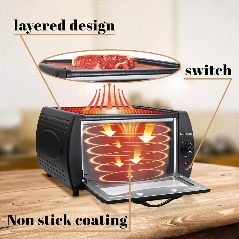 Euro-King Tandoor pizzasütő, 2100W - fekete (EK-1786) Euro-King Tandoor pizzasütő, 2100W - fekete (EK-1786)