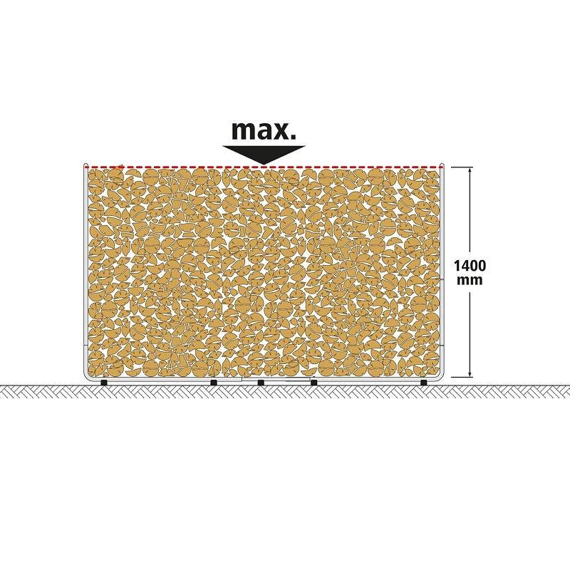 Wolfcraft moduláris XXL tárolórendszer tűzifához, 146x324cm (5125000) Wolfcraft moduláris XXL tárolórendszer tűzifához, 146x324cm (5125000)