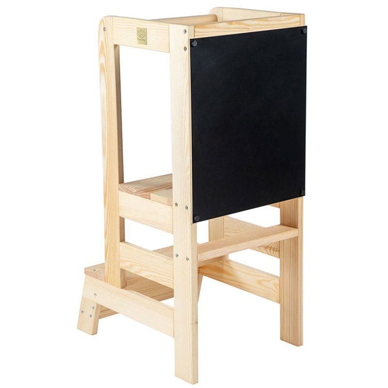 MeowBaby Fa konyhai kisegítő gyerekeknek, táblával, 30kg, 51x90x39cm - natúr MeowBaby Fa konyhai kisegítő gyerekeknek, táblával, 30kg, 51x90x39cm - natúr