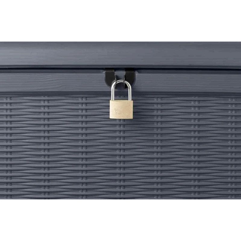 Keter Borneo műrattan kerti tároló 416lit, 129,5x70x62,5cm - antracit (17197731) Keter Borneo műrattan kerti tároló 416lit, 129,5x70x62,5cm - antracit (17197731)