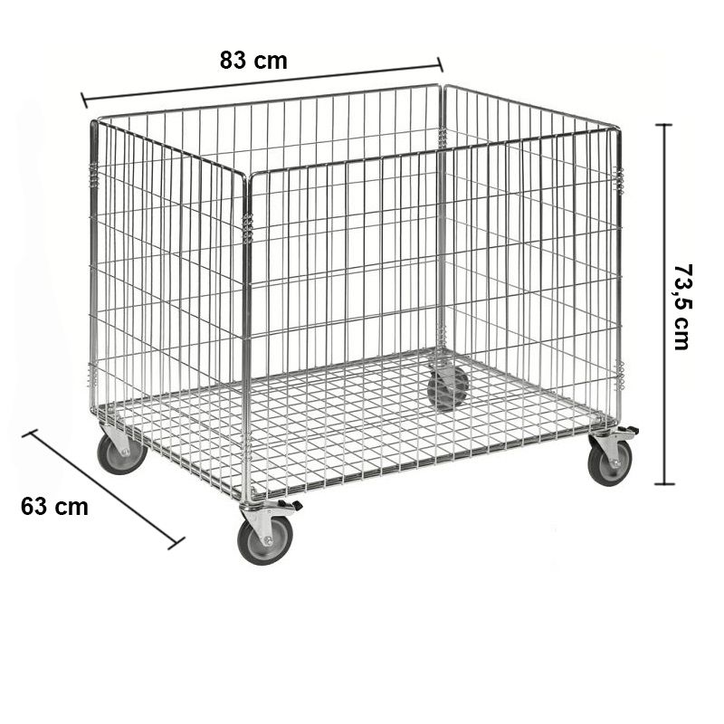 Kongamek rácsos kocsi, 83x63x73,5cm, 60kg (KM4404-K)