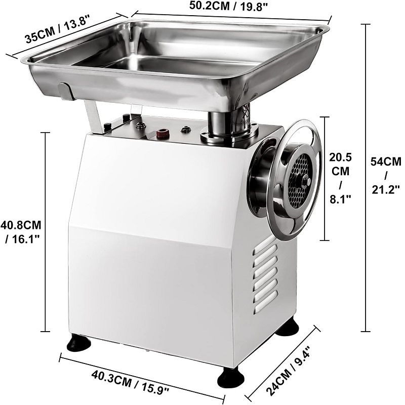 Vevor 32-A ipari elektromos húsdaráló, 350kg/h, 2200W - rozsdamentes acél Vevor 32-A ipari elektromos húsdaráló, 350kg/h, 2200W - rozsdamentes acél