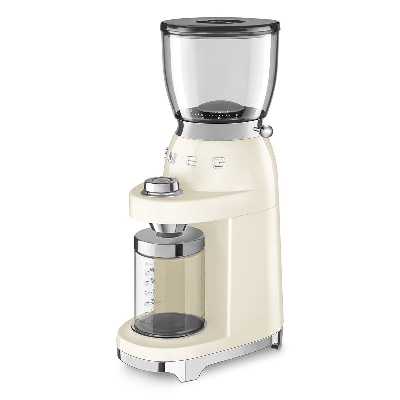 Smeg retro kávédaráló, 150W, 350g - kérm/átlátszó (CGF11CREU) Smeg retro kávédaráló, 150W, 350g - kérm/átlátszó (CGF11CREU)