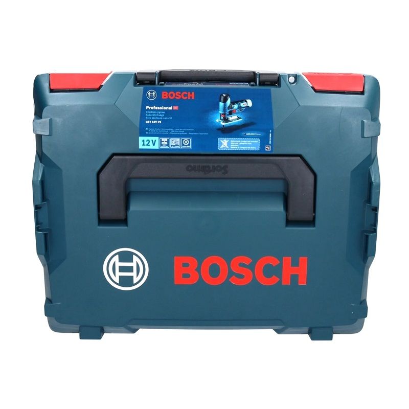 BOSCH GST 12V-70 PROFESSIONAL akkus szúrófűrész, 12V, 2x3,0Ah, töltő, L-BOXX szállítókoffer (06015A1005)