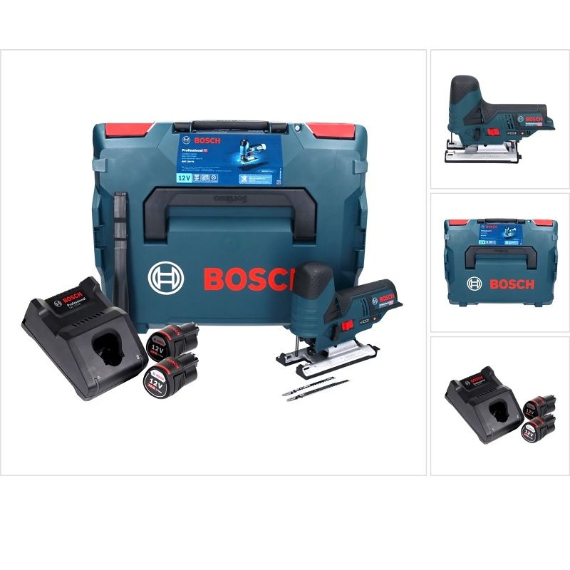 BOSCH GST 12V-70 PROFESSIONAL akkus szúrófűrész, 12V, 2x3,0Ah, töltő, L-BOXX szállítókoffer (06015A1005)