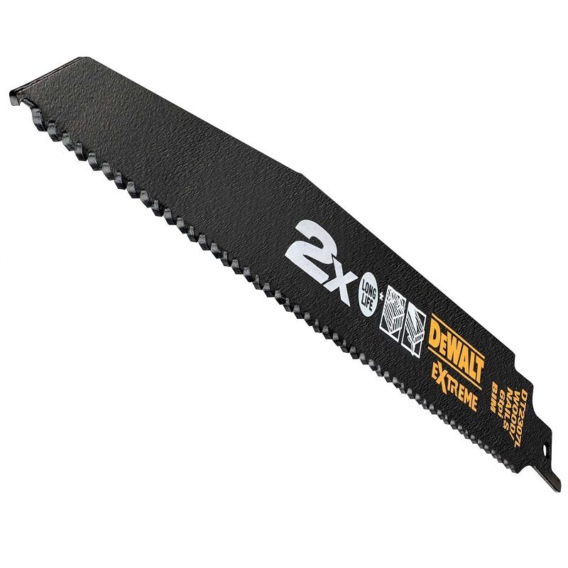 DeWalt DT2307L-QZ kardfűrészlap fa és szögek vágására, 228mm, 5db/csomag DeWalt DT2307L-QZ kardfűrészlap fa és szögek vágására, 228mm, 5db/csomag