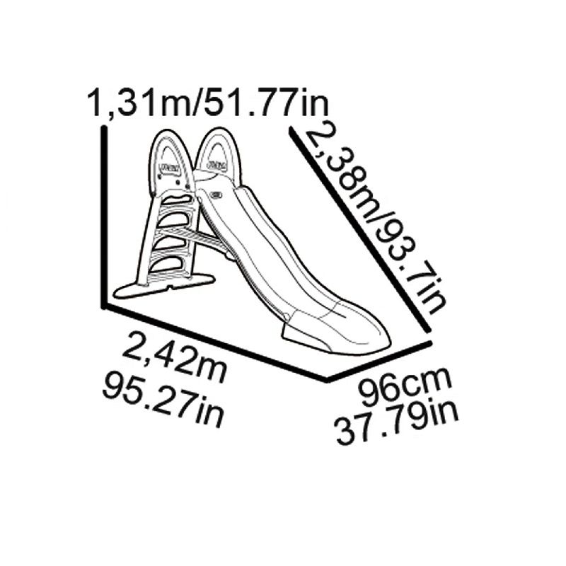 Feber XXL óriás vizes csúszda, 242x96x131,5cm - színes (FEBE9594) Feber XXL óriás vizes csúszda, 242x96x131,5cm - színes (FEBE9594)