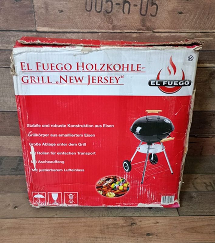 El Fuego New Jersey ® faszenes gömbgrill, 45x72x41cm - szállítássérült