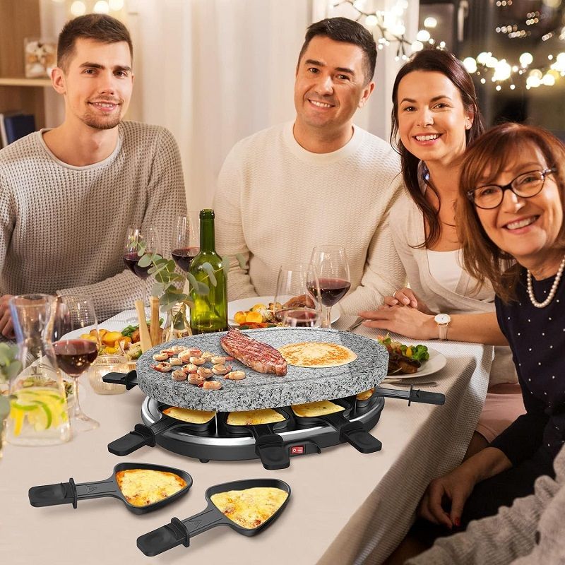 Yilian BA-08AA0900 4az1-ben elektromos raclette grill, 900W - fekete (0171-0-1) Yilian BA-08AA0900 4az1-ben elektromos raclette grill, 900W - fekete (0171-0-1)