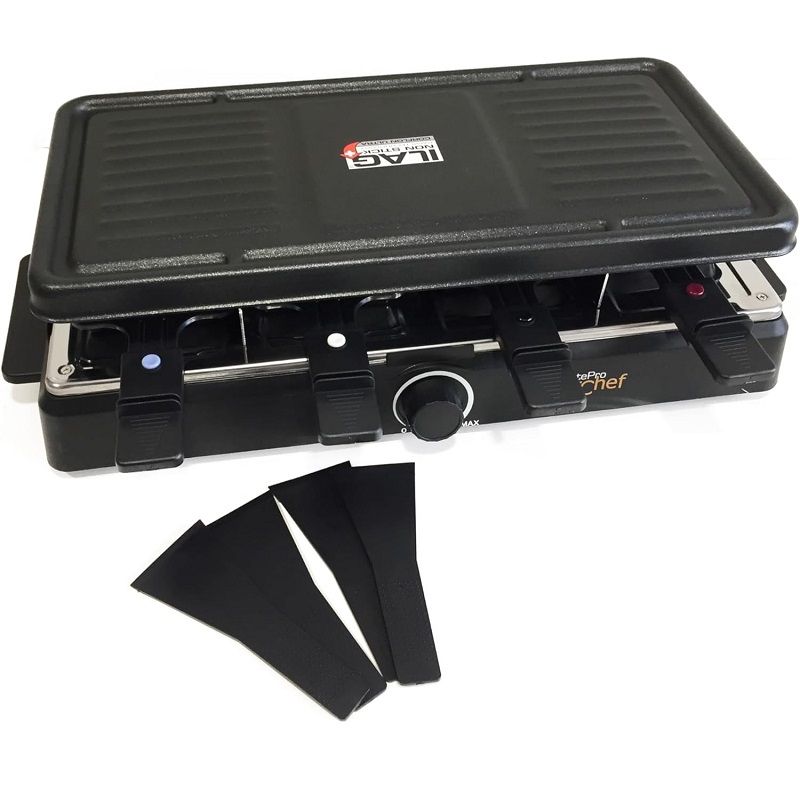 Superchef RC200 elektromos raclette grillsütő, 8 személyes, 1300W - fekete Superchef RC200 elektromos raclette grillsütő, 8 személyes, 1300W - fekete