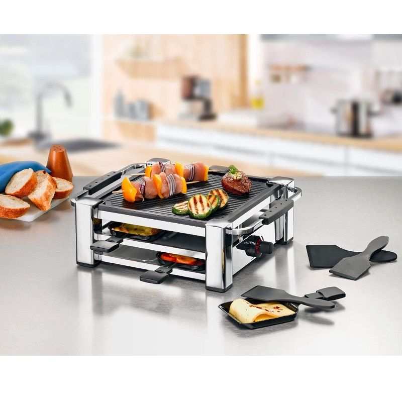Rommelsbacher RCC 1000 Fashion raclette grillsütő, 4 személyes, 1000W - inox Rommelsbacher RCC 1000 Fashion raclette grillsütő, 4 személyes, 1000W - inox