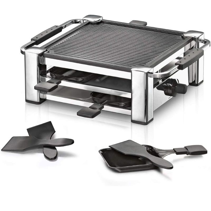 Rommelsbacher RCC 1000 Fashion raclette grillsütő, 4 személyes, 1000W - inox Rommelsbacher RCC 1000 Fashion raclette grillsütő, 4 személyes, 1000W - inox