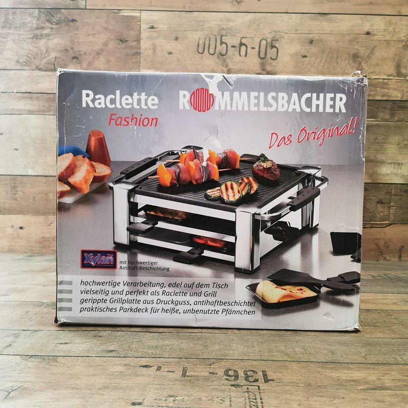 Rommelsbacher RCC 1000 Fashion raclette grillsütő, 4 személyes, 1000W - inox Rommelsbacher RCC 1000 Fashion raclette grillsütő, 4 személyes, 1000W - inox