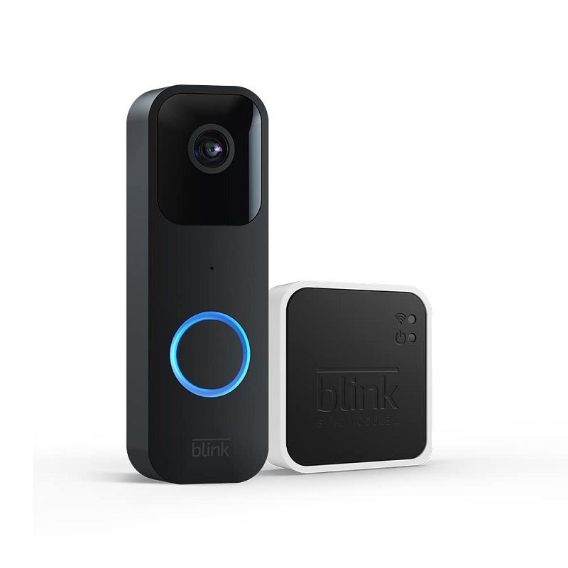 Amazon Blink vezeték nélküli kapucsengő és Blink Sync Module 2 vezérlő készlet - fekete/fehér Amazon Blink vezeték nélküli kapucsengő és Blink Sync Module 2 vezérlő készlet - fekete/fehér
