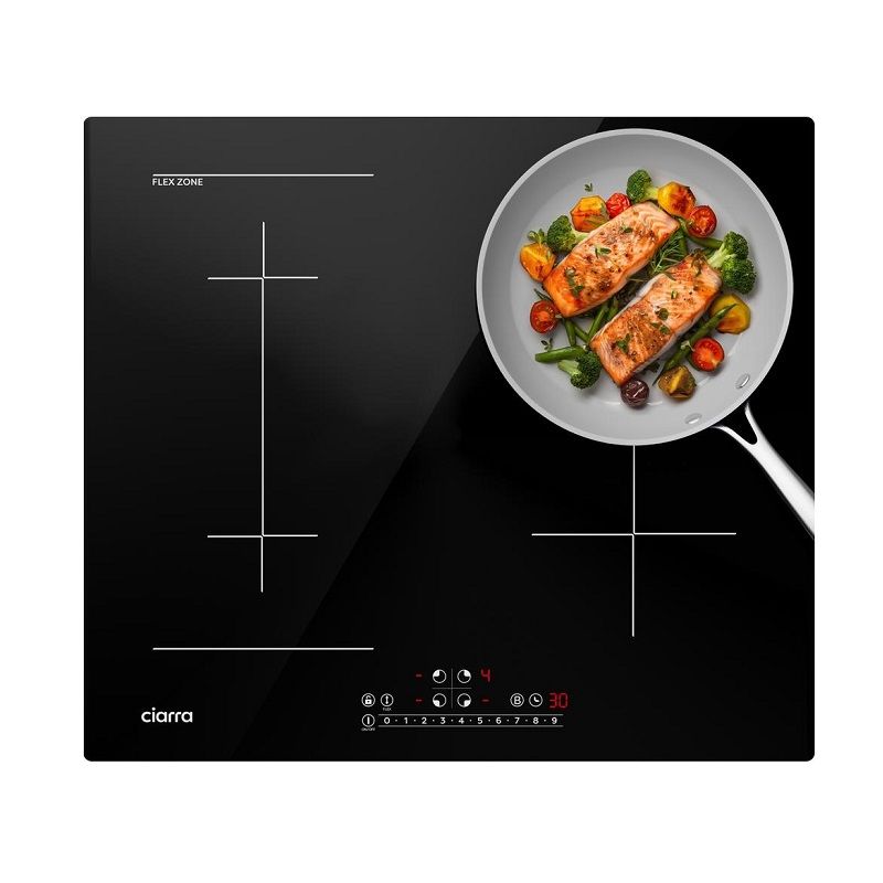 Ciarra 4 zónás beépített indukciós főzőlap, 7200W, 590x520x58mm - fekete (CBBIH4BF-OW) Ciarra 4 zónás beépített indukciós főzőlap, 7200W, 590x520x58mm - fekete (CBBIH4BF-OW)