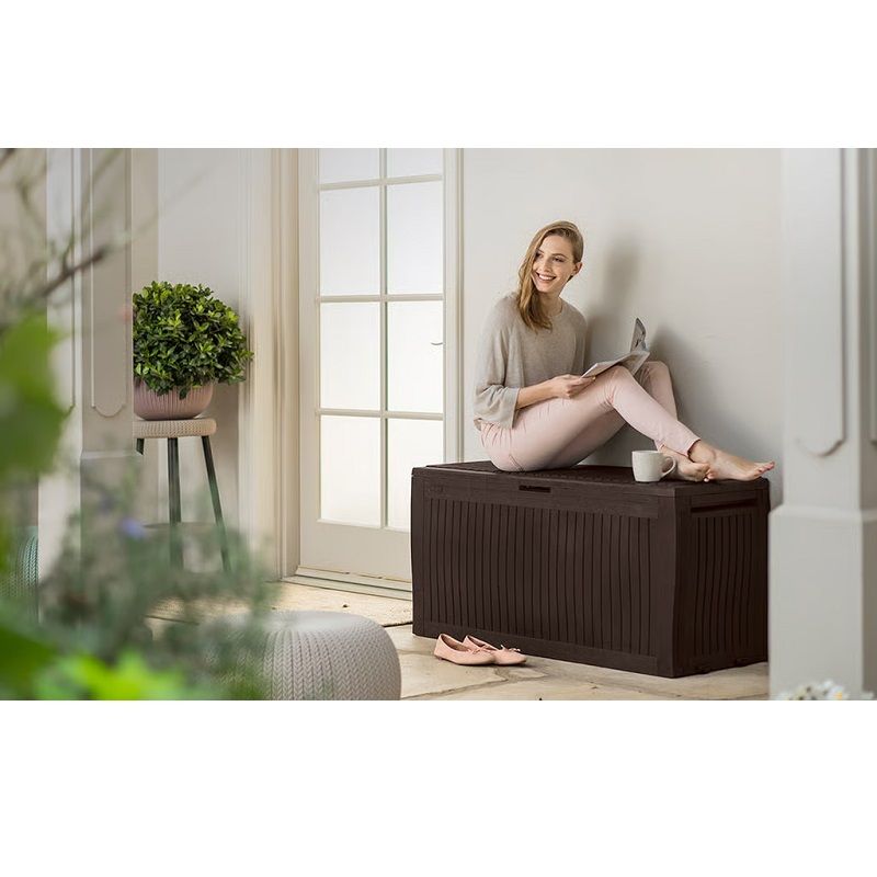 Keter COMFY 17202623 műanyag kerti tárolódoboz, 270L, 117x45x57cm - barna (230407) Keter COMFY 17202623 műanyag kerti tárolódoboz, 270L, 117x45x57cm - barna (230407)