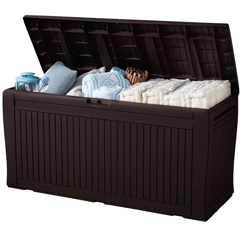 Keter COMFY 17202623 műanyag kerti tárolódoboz, 270L, 117x45x57cm - barna (230407) Keter COMFY 17202623 műanyag kerti tárolódoboz, 270L, 117x45x57cm - barna (230407)