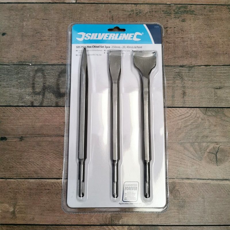 Silverline SDS Plus Hex 3 darabos vésőszár készlet (515779) Silverline SDS Plus Hex 3 darabos vésőszár készlet (515779)