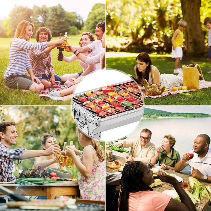 Fixget BBQ összecsukható faszenes grillsütő, 100x33,5x70cm - rozsdamentes acél Fixget BBQ összecsukható faszenes grillsütő, 100x33,5x70cm - rozsdamentes acél