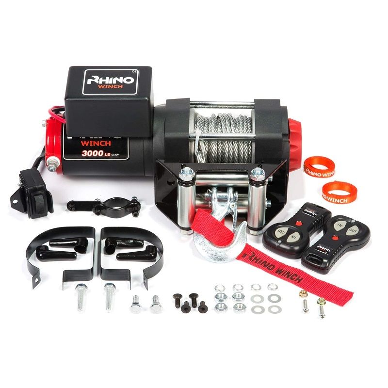 Rhino elektromos csörlő 2db távvezérlővel, 12m acél kötéllel, 12V, 1360 kg (RW-300012V-BLK) Rhino elektromos csörlő 2db távvezérlővel, 12m acél kötéllel, 12V, 1360 kg (RW-300012V-BLK)