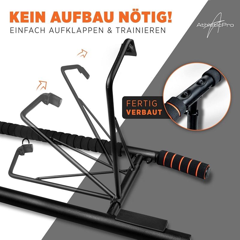 AthleticPro AP001 multifunkciós húzódzkodó rúd, 200kg-ig - fekete