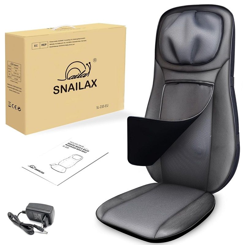Snailax masszázsülés, shiatsu masszázshoz, fűtéssel, 42W, 220-240V (SL-233-EU) Snailax masszázsülés, shiatsu masszázshoz, fűtéssel, 42W, 220-240V (SL-233-EU)