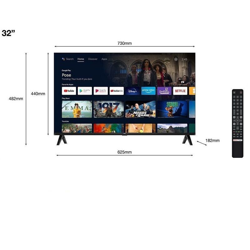 TCL 32S5400AF 32" FullHD Smart LED TV, wifi, google assistant - fekete (32S5400AFX1) TCL 32S5400AF 32" FullHD Smart LED TV, wifi, google assistant - fekete (32S5400AFX1)