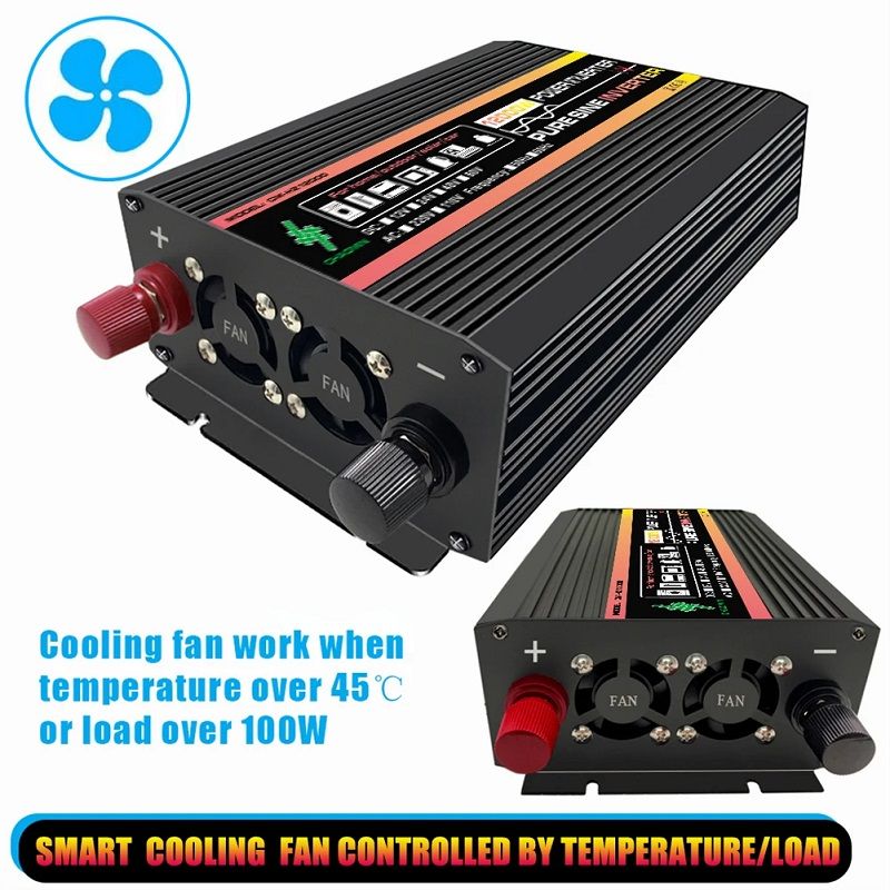 Nagy teljesítményű tiszta szinuszos feszültségátalakító, 12000W, 12V - 220V - fekete (CM-HZ12000) Nagy teljesítményű tiszta szinuszos feszültségátalakító, 12000W, 12V - 220V - fekete (CM-HZ12000)