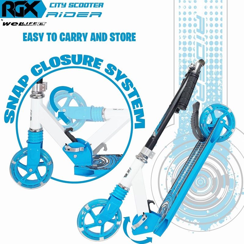 Wellife RGX összecsukható roller, világító kerekekkel, 100kg-ig - kék Wellife RGX összecsukható roller, világító kerekekkel, 100kg-ig - kék