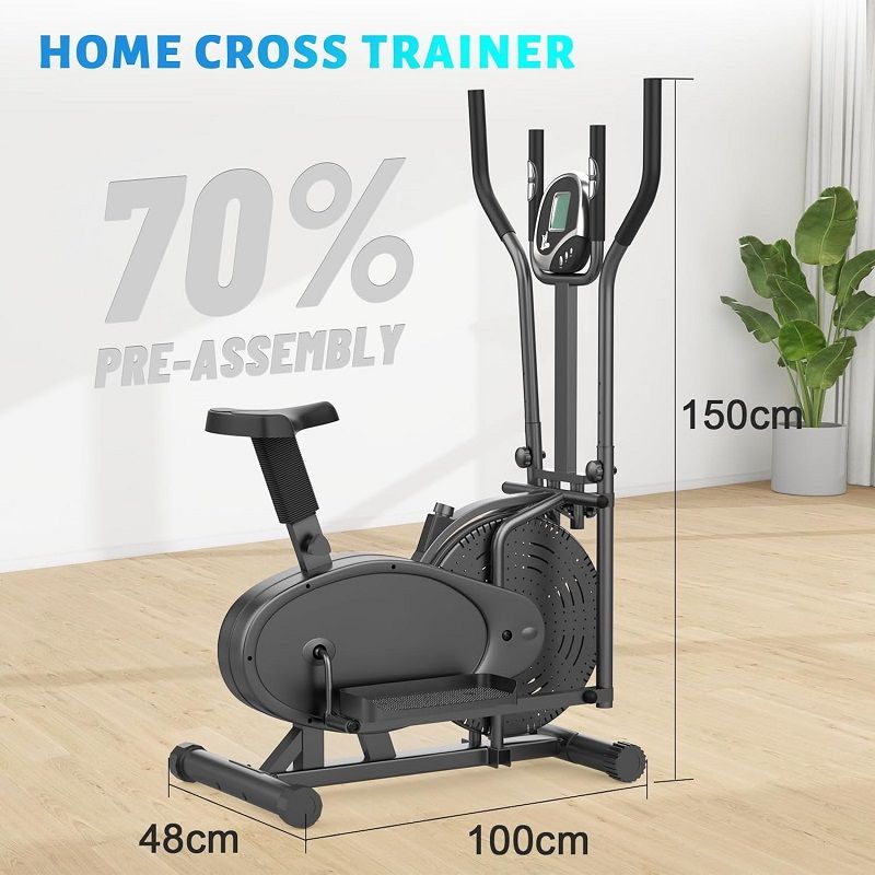 Cowmew BL032 2az1-ben fitneszgép, kijelzővel, 120kg-ig - szürke
