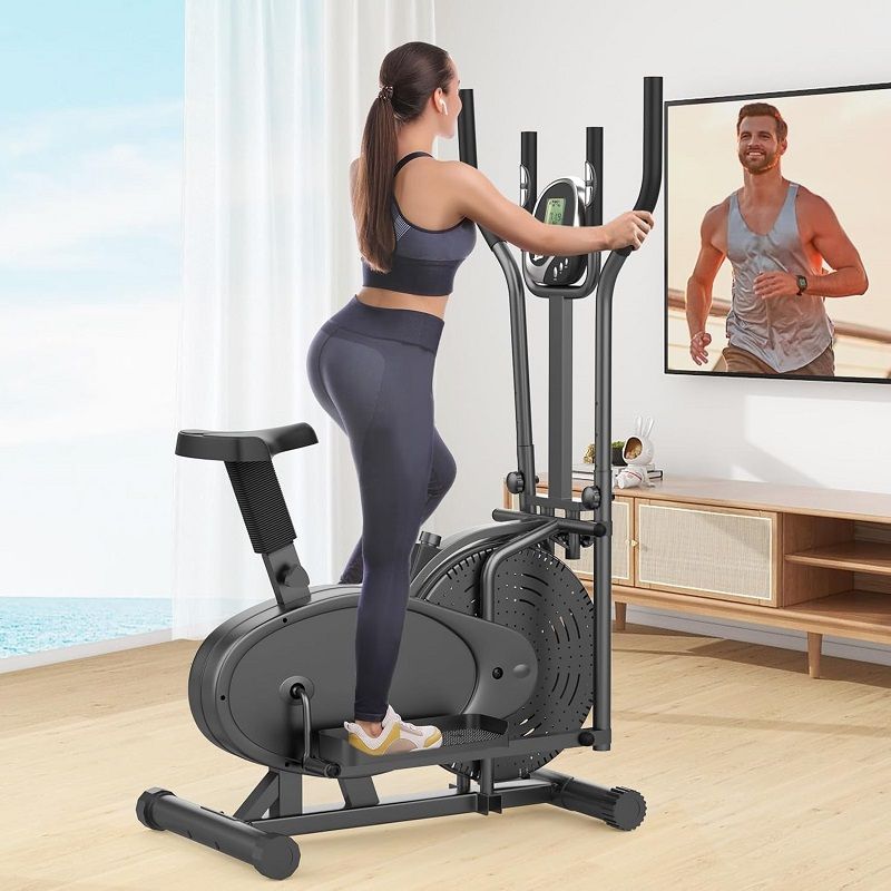 Cowmew BL032 2az1-ben fitneszgép, kijelzővel, 120kg-ig - szürke