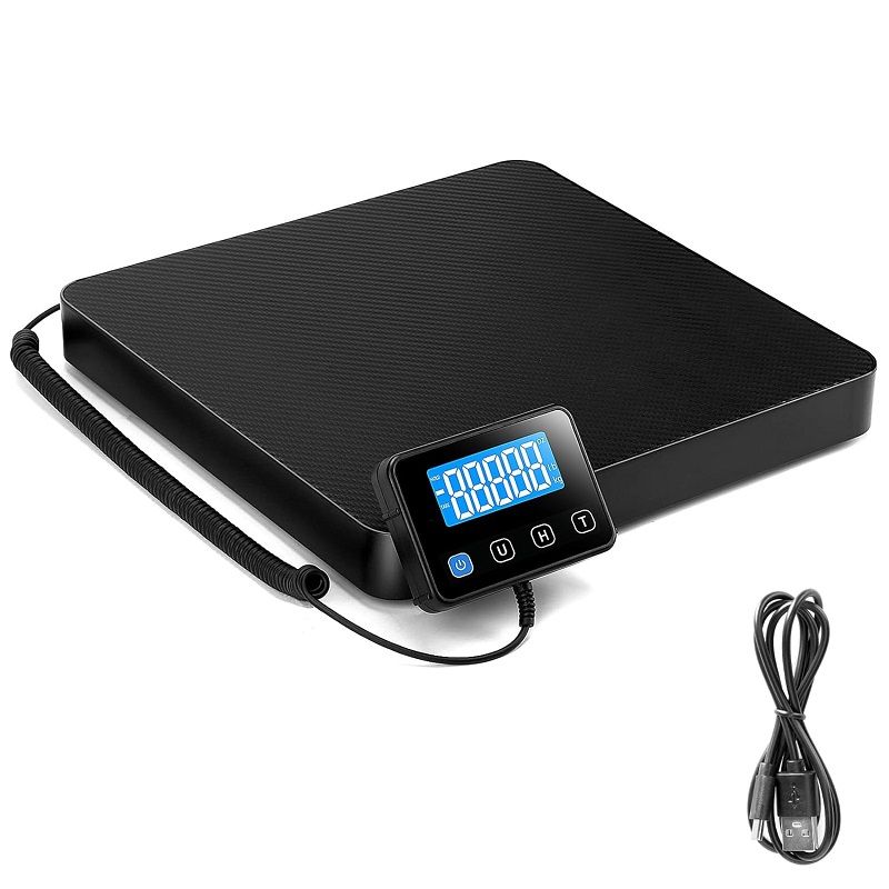 Elektronikus csomagmérleg, digitális kijelzővel, 200kg-ig - fekete (P2H)