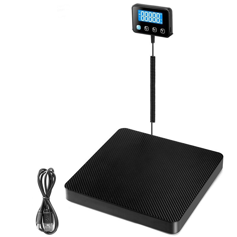 Elektronikus csomagmérleg, digitális kijelzővel, 200kg-ig - fekete (P2H)