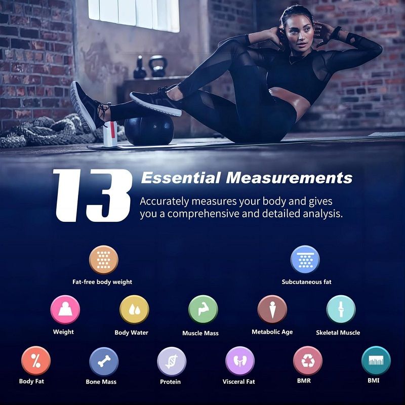 Foryond FG2317WB okos digitális személymérleg, bluetooth, 180kg - fekete