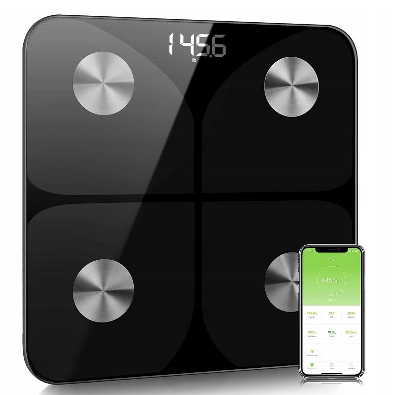 Foryond FG2317WB okos digitális személymérleg, bluetooth, 180kg - fekete
