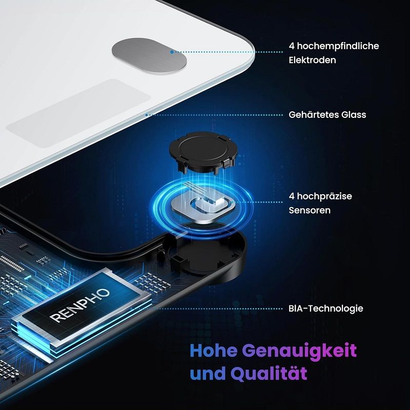 Renpho Elis 1S okos digitális személymérleg, bluetooth, 180kg - fehér (ES-26M) Renpho Elis 1S okos digitális személymérleg, bluetooth, 180kg - fehér (ES-26M)