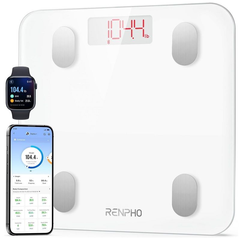 Renpho Elis 1S okos digitális személymérleg, bluetooth, 180kg - fehér (ES-26M) Renpho Elis 1S okos digitális személymérleg, bluetooth, 180kg - fehér (ES-26M)
