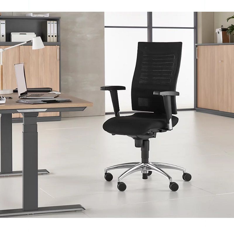 SSI Proline S2 ergonomikus irodai forgószék, 110kg - fekete/piros