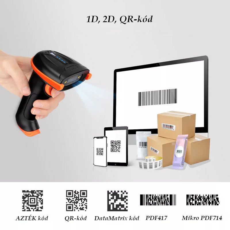TERA D5100 EU vezeték nélküli 1D/2D vonalkód olvasó (TE000511) TERA D5100 EU vezeték nélküli 1D/2D vonalkód olvasó (TE000511)